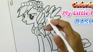 My little Pony RAINBOW DASH Coloring Pages MLP Spee