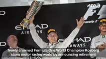 Formula One World champion Rosberg announces shock retirem