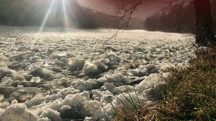 Flowing Ice Water River