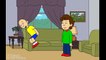 Caillou poops on his dad and gets grounded[