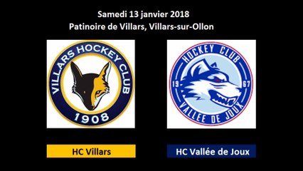 Sa 13.01.2018: HC Villars - HC Vallée de Joux (1ère ligue)