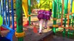 Funny babies playtime with ABC Song in Outdoor Playground for