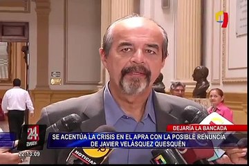 Javier Velásquez Quesquén señala que existe "desorden" al interior del Apra
