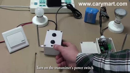 How use one AC device to wirelessly control another DC device?