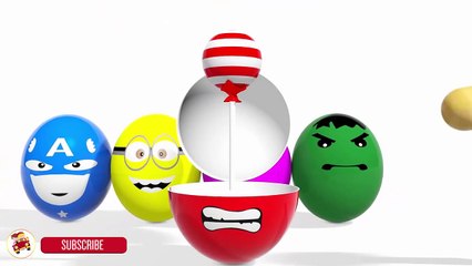 Colors for Children to Learn With Surprise Eggs Lollipop -  Learning Colours For Kids-yWi