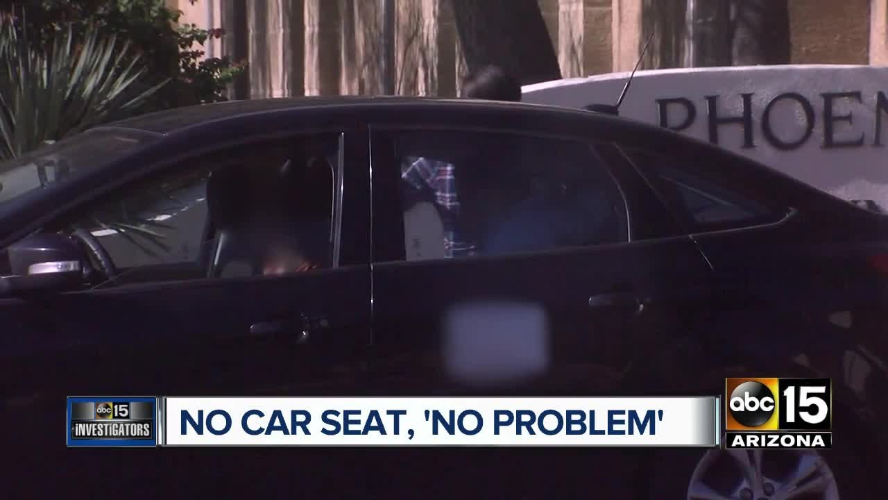 Are Uber and Lyft drivers around the Valley breaking child car seat