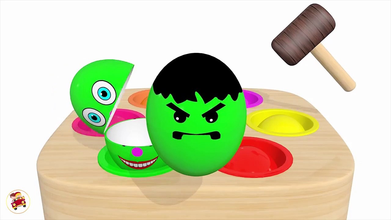 Learn Colors Whac a Mole Character Surprise Eggs Spoon