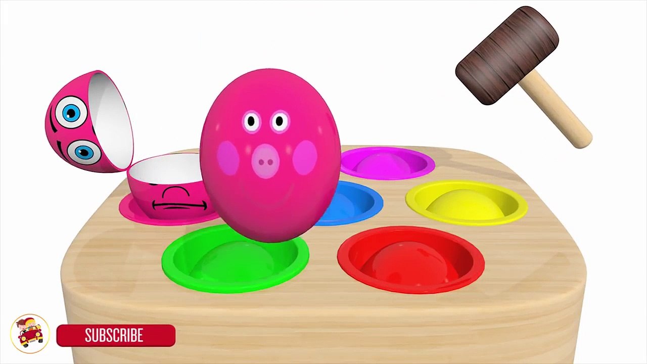 Learn Colors Whac a Mole Character Surprise Eggs Spoon Ice