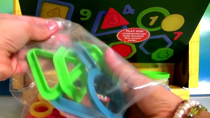 Play Doh Chalkboard Back To School Playset Learn Shapes & Numbers 123 with PlayDough 2015