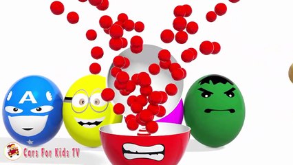 Colors for Children to Learn With Surprise Eggs Lollipop -  Learning Colours For K