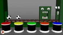 Learn Colors With Surprise Eggs Soccer Balls for Children- Colors Balls and Monster Kinde