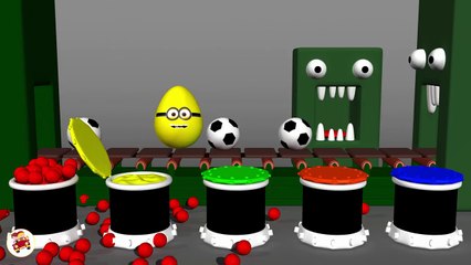 Descargar video: Learn Colors With Surprise Eggs Soccer Balls for Children- Colors Balls and Monster Kinder