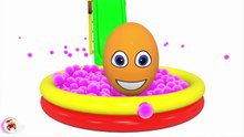 Learn Colors With Baby Surprise Eggs Ball Pit Show - Truck Jump Street Vehicles for Kids-BVG