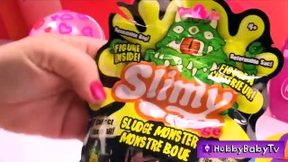 SURPRISE HEARTS! Barbie gets Slimed BIG Play-Doh Hear