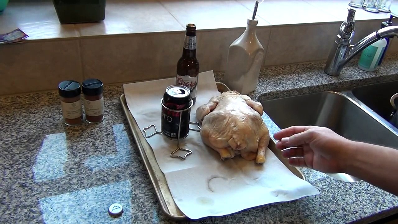 Beer Can Chicken on the Big Green Egg