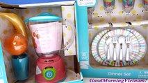 Đồ Chơi Máy Xay Sinh Tố Cho Bé Và Bộ Đồ Chơi Chén Dĩa Của My First KenMore (Bí Đỏ) Blender Toys