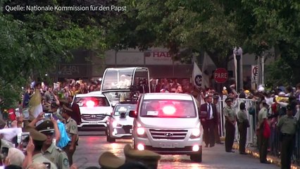 Jubel und Proteste bei Ankunft des Papstes in Chile