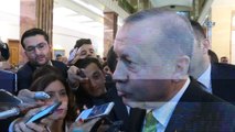 Cumhurbaşkanı Recep Tayyip Erdoğan: ' Biz onları topraklarına sahip çıkmaları için kardeşlerimize orada yardımcı oluyoruz. Biz bugün onlara yardımcı olmazsak, yarın orada bizim için tehdit kuşağı olacak'