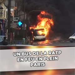 Paris: Un bus s'embrase en pleine rue
