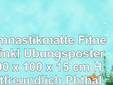 Gymnastikmatte Fitness  inkl Übungsposter  190 x 100 x 15 cm  Hautfreundlich