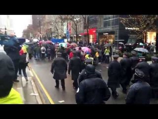 RAW: Protesters demanding justice for Laquan McDonald on Michigan Avenue on Black Friday.