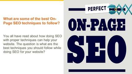What are the best On-Page SEO Techniques used in 2018
