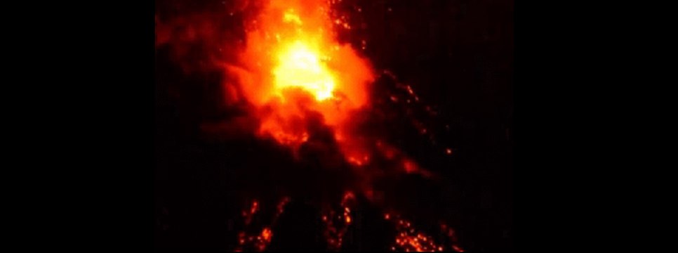 Lava Erupts Into Night Sky From Mayon Volcano as Locals Flee
