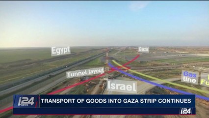 The transportation of goods into the Gaza strip continues, crossing reopens