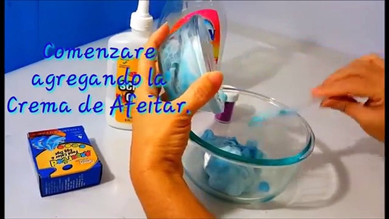 Como hacer Slime con Crema de Afeitar.Experimento ( Intento Fallido)