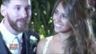 RAW: Lionel Messi Shares Kiss With Wife Antonela Roccuzzo After Home Town Wedding in Argentina