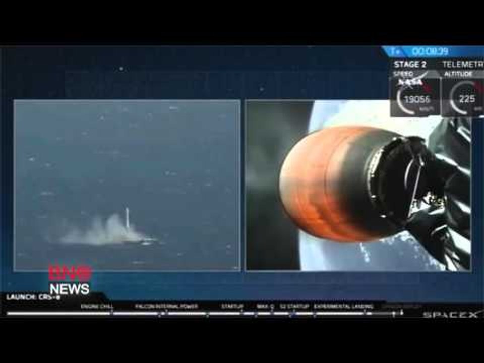 SpaceX lands Falcon 9 rocket on ocean platform for 1st time