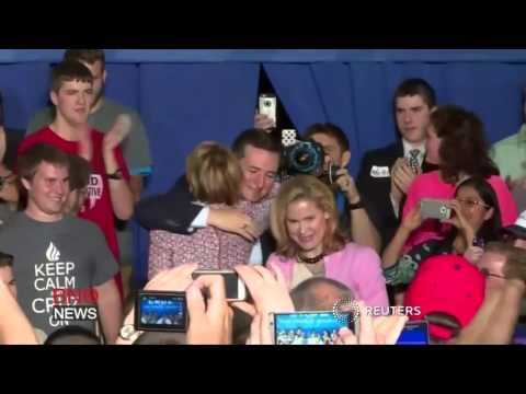 Carly Fiorina falls off stage during Indiana rally