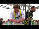 Diners in Brussels feast on a meal 164 feet up in the air