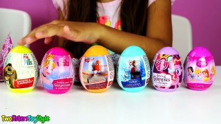 GIANT SURPRISE EGG HAUL AND OPENING Kinder Surprise Eggs Disney Princess Planes Frozen Hello Kitty