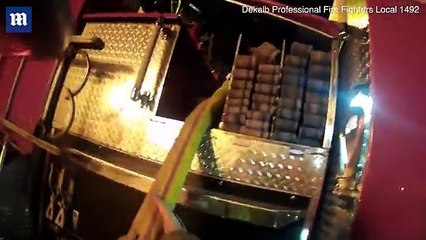 Firefighter praised for catching baby from Georgia block