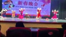Toddler falls asleep twice on stage during New Year show rehearsals