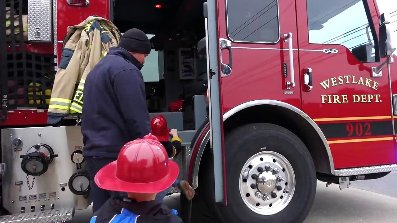 Kids Fire Engine and Fire Station Tour - Fire Truck Videos for Children