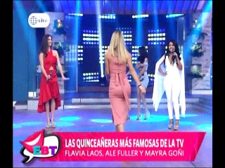 Presentacion de las Quinceañeras de la Tv Flavia Los Alessandra Fuller y Mayra Goñi