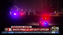 One sought after shots fired at off-duty officer's car in Phoenix