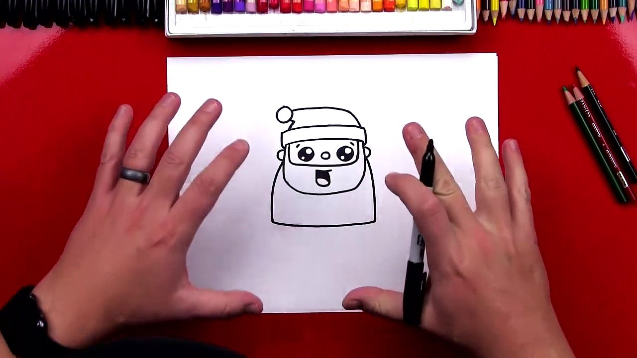 How To Draw Cartoon Santa Claus