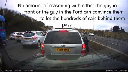 Stubborn Driver Holds Up Traffic
