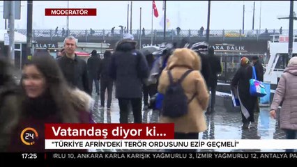 Vatandaş Afrin operasyonunu destekliyor