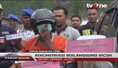 Rekonstruksi Teror Anggota DPRD Bener Meriah Berakhir Ricuh