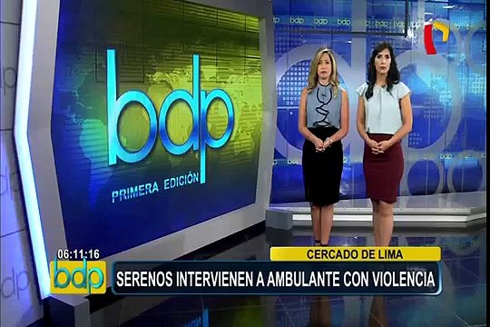 Cercado de Lima: serenos intervienen violentamente a ambulante que estaba con su pequeño hijo
