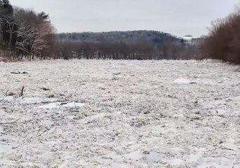 Susquehanna River Ice Jam Captured From the Air