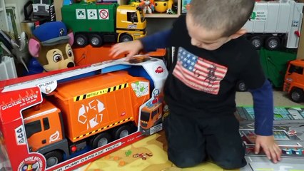 Dickie Toys Recycling Truck Toy Unboxing - Jack Jack Playing with Huge Garbage Trucks Collection