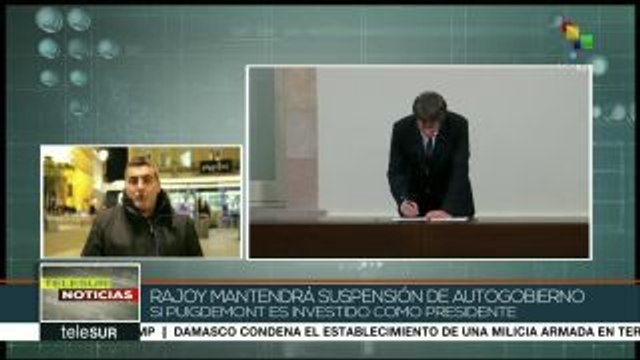 Rajoy: Investidura de Puigdemont desde Bruselas mantendrá art. 155