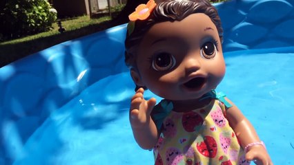 POOL PARTY GONE WRONG with BABY ALIVE!!! TOY PLAY with BABY ALIVE!!!