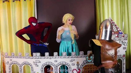 #15Frozen Elsa & Spiderman NEW CASTLE w  Knight Joker Hair Trouble Fun Superhero Movie in real life | Superheroes | Spiderman | Superman | Frozen Elsa | Joker