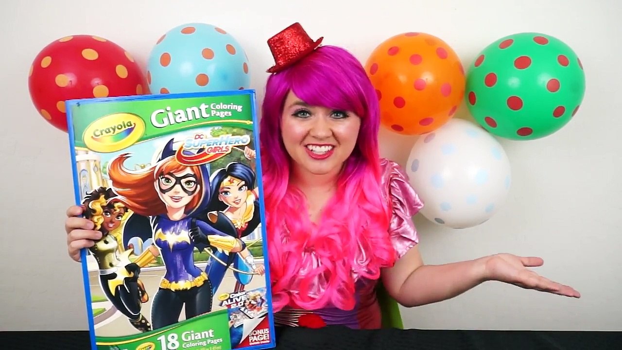 Coloring Harley Quinn DC Super Hero Girls GIANT Coloring Book | COLORING WITH KiMMi THE CLOWN